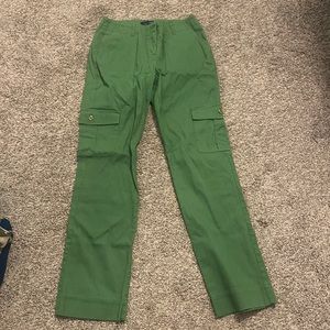 Ann Taylor green cargo pants, size 0P.